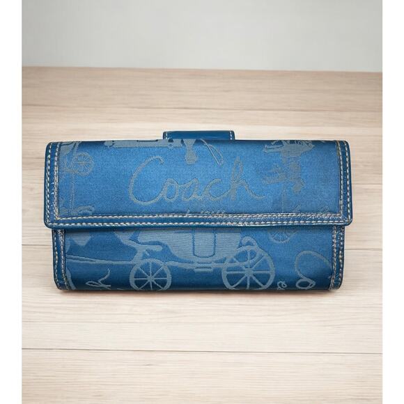 Y2K Coach F15157 Gallery Horse & Carriage Tote & Turnlock Checkbook Wallet - Picture 8 of 16